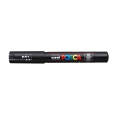 Dekormarker, 0,7-1,0 mm, UNI "Posca PC-1M", fekete