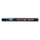 Dekormarker, 0,9-1,3 mm, UNI "Posca PC-3M", palaszürke