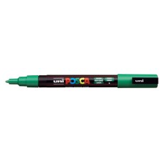 Dekormarker, 0,9-1,3 mm, UNI "Posca PC-3M", zöld