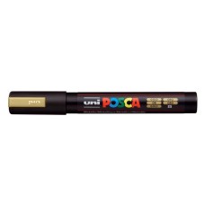 Dekormarker, 1,8-2,5 mm, UNI "Posca PC-5M", arany