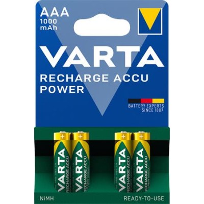 Tölthető elem, AAA mikro, 4x1000 mAh, előtöltött, VARTA "Power"