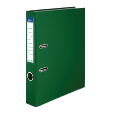 Iratrendező, 50 mm, A4, PP/karton, élvédő sínnel, VICTORIA OFFICE, "Basic", zöld