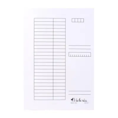 Pólyás dosszié, karton, A4, VICTORIA OFFICE, fehér