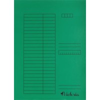 Pólyás dosszié, karton, A4, VICTORIA OFFICE, zöld