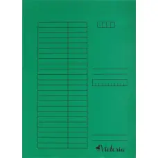 Pólyás dosszié, karton, A4, VICTORIA OFFICE, zöld