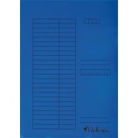 Pólyás dosszié, karton, A4, VICTORIA OFFICE, kék