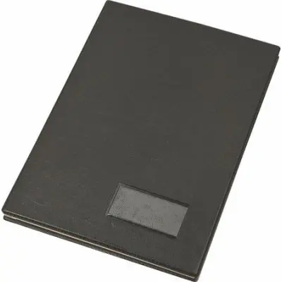 Aláírókönyv, A4, 20 részes, karton, műbőr hatású borító, VICTORIA OFFICE, fekete