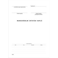 Nyomtatvány, munkavédelmi oktatási napló, 40 oldal, A4, VICTORIA PAPER, 10 tömb/csomag