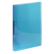 Gyűrűs könyv, 2 gyűrű, 20 mm, A4, PP, VIQUEL "Propyglass", kék