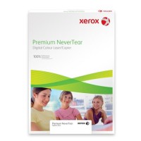 Etikett, lézernyomtatókhoz, A4, műanyag, kültéri, XEROX "Nevertear", átlátszó, 50 etikett/csomag