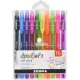 Zseléstoll készlet, 0,33 mm, kupakos, ZEBRA "Doodler`z Neon & Fashion", 10 vegyes szín