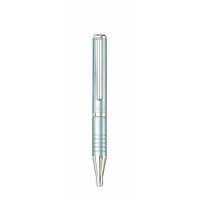 Golyóstoll, 0,24 mm, teleszkópos, metál világoskék tolltest, ZEBRA "SL-F1", kék