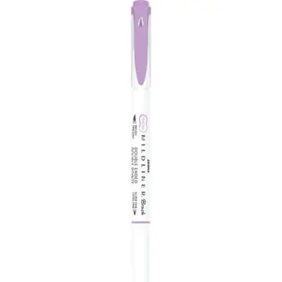 Ecsetirón, kétvégű  ZEBRA "Mildliner Cool & Refined", lila