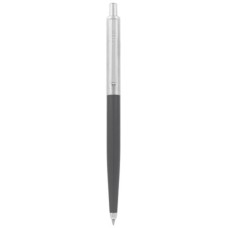 Golyóstoll, 0,24 mm, nyomógombos, ezüst színű klip, szürke tolltest, ZEBRA "901", kék