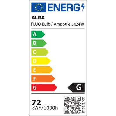 Állólámpa, 24 W, ALBA "Fluosquare", fehér