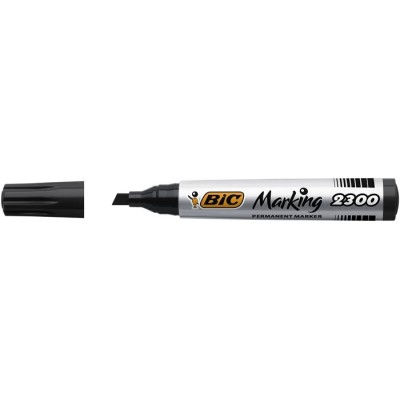 Alkoholos marker, 3,7-5,5 mm, vágott, BIC "ECO 2300" fekete