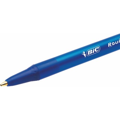 Golyóstoll, 0,32 mm, nyomógombos, BIC "Round Stic Clic", kék