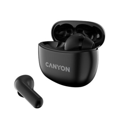 Fülhallgató, TWS vezeték nélküli, Bluetooth 5.3, CANYON "TWS-5", fekete