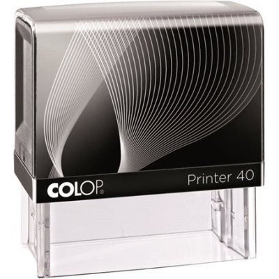 Bélyegző, COLOP "Printer IQ 40" fekete ház - fekete párnával