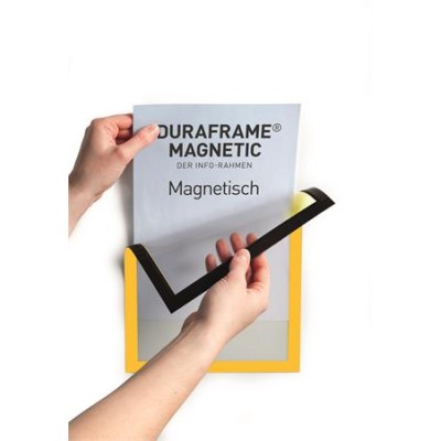 Infokeret, A4, mágneses, DURABLE "DURAFRAME® MAGNETIC", sárga