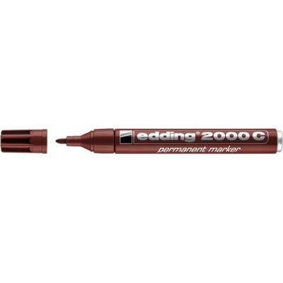 Alkoholos marker, 1,5-3 mm, kúpos, EDDING "2000", barna