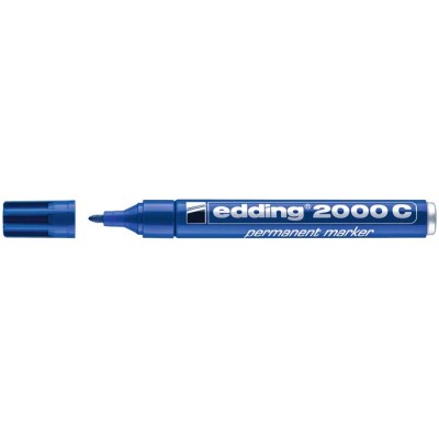 Alkoholos marker, 1,5-3 mm, kúpos, EDDING "2000", kék