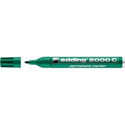 Alkoholos marker, 1,5-3 mm, kúpos, EDDING "2000", zöld