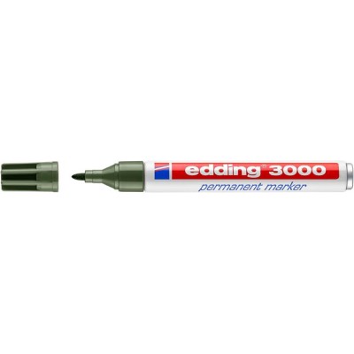 Alkoholos marker, 1,5-3 mm, kúpos, EDDING "3000", olívazöld