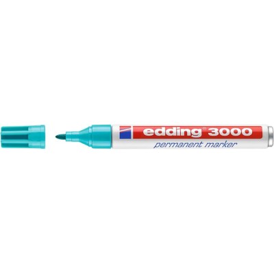 Alkoholos marker, 1,5-3 mm, kúpos, EDDING "3000", türkíz