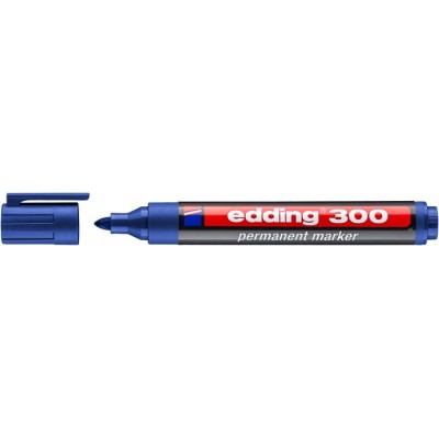 Alkoholos marker, 1,5-3 mm, kúpos, EDDING "300", kék