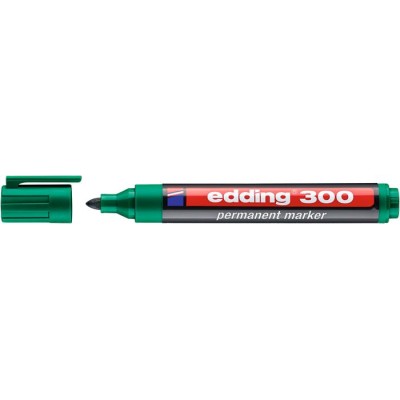 Alkoholos marker, 1,5-3 mm, kúpos, EDDING "300", zöld