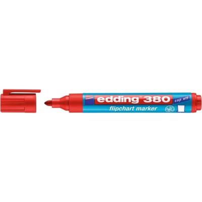 Flipchart marker, 1,5-3 mm, kúpos, EDDING "380", piros