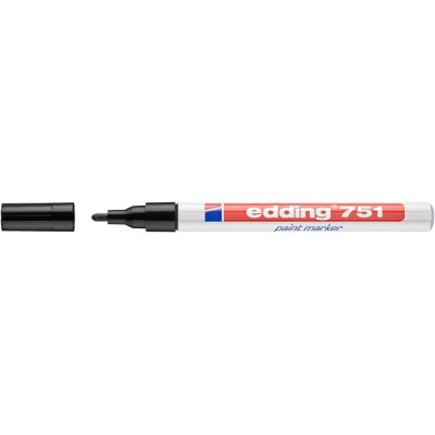 Lakkmarker, 1-2 mm, EDDING "751", fekete