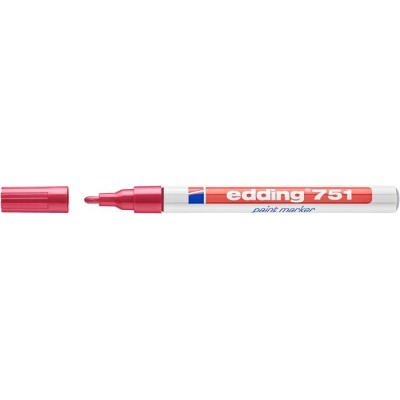 Lakkmarker, 1-2 mm, EDDING "751", piros