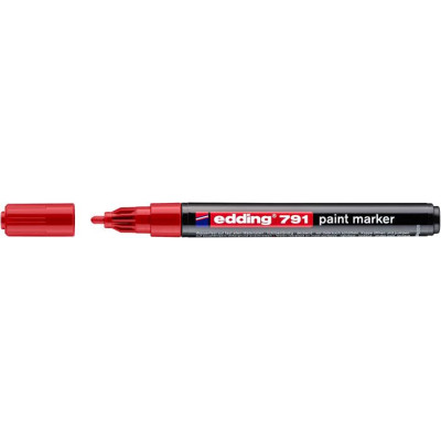 Lakkmarker, 1-2 mm, EDDING "791", piros