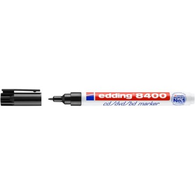 Alkoholos marker, CD/DVD, 0,5-1 mm, EDDING "8400", fekete