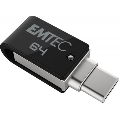 Pendrive, 64GB, USB 3.2, USB-A bemenet/USB-C kimenet, EMTEC "T260C Dual"