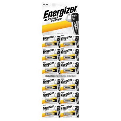 Elem, AAA mikro, 12 db, egyesével téphető, ENERGIZER "Alkaline Power Kartella"