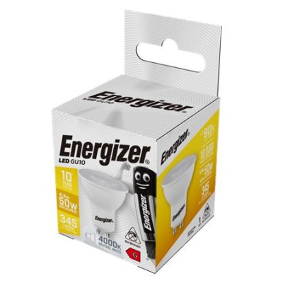 LED izzó, GU10 spot, 4,9W (50W), 345lm, 4000K, ENERGIZER