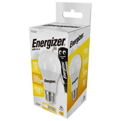 LED izzó, E27, normál gömb, 13,5W (100W), 1521lm, 3000K, ENERGIZER