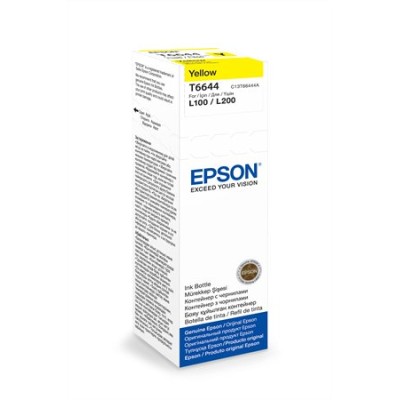 T66444A10 Tinta, L100, 200mfp nyomtatókhoz, EPSON, sárga, 70ml