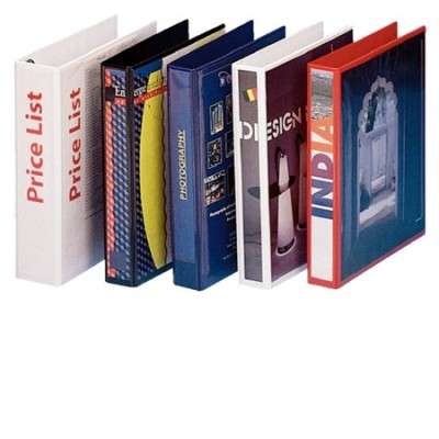 Gyűrűs könyv, panorámás, 4 gyűrű, D alakú, 50 mm, A4, PP, ESSELTE, piros