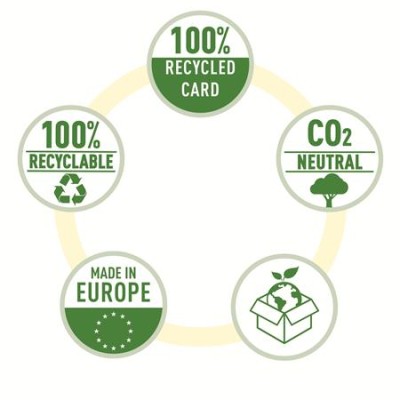 Iratrendező, 75 mm, A4, Co2-semleges, élvédő sínnel, ESSELTE "No.1", fekete