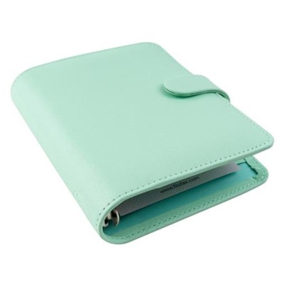 Kalendárium, gyűrűs, betétlapokkal, pocket méret, FILOFAX "Saffiano", menta