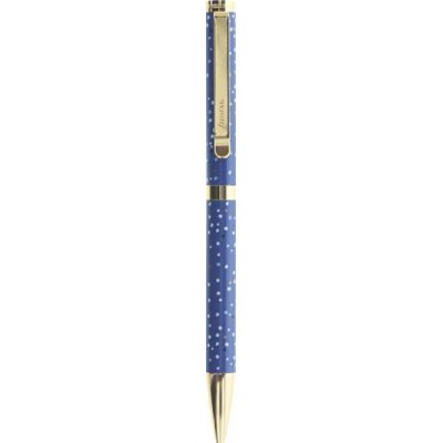 Golyóstoll, 1,0 mm, arany színű klip, kék tolltest, FILOFAX "Indigo", fekete