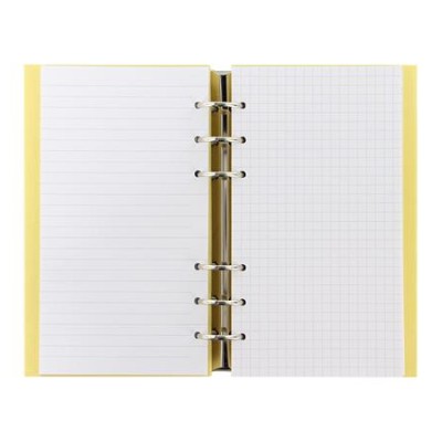 Tervező, naptár és füzet betéttel, A5, FILOFAX "Clipbook Classic Pastel", pasztellsárga