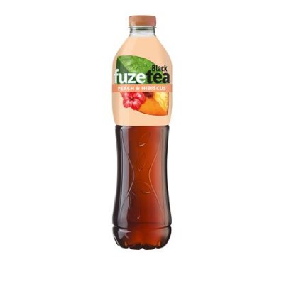 Üdítőital, szénsavmentes, 1,5 l, FUZETEA, barack-hibiszkusz