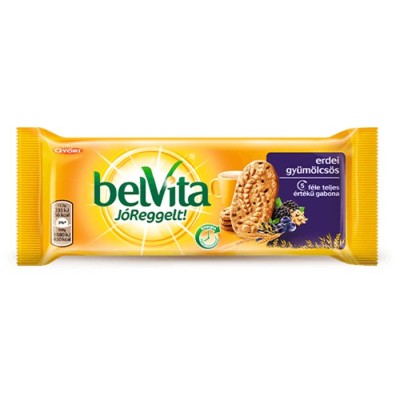 Keksz, 50 g, GYŐRI "Belvita Jó reggelt", erdei gyümölcsös