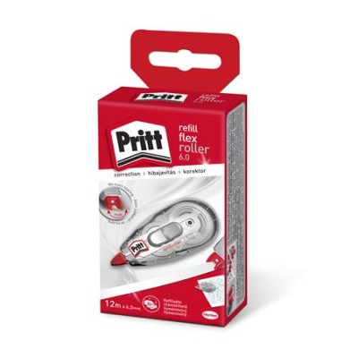 Hibajavító roller, 6 mm x 12 m, utántölthető, HENKEL "Pritt Refill Roller"