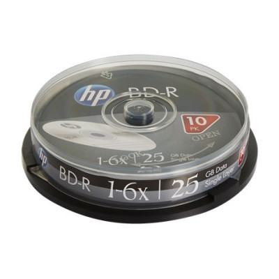 BD-R BluRay lemez, 25GB, 6x, 10 db, hengeren, HP